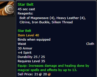Star Belt wow sod phase 2